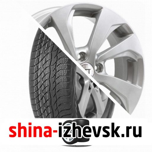 Колесо в сборе Viatti Bosco зима (V-526) 205/70 R15 T 96 + RST R005 6xR15 4×100 ET40 DIA60.1 Глянцевый серебристый в Ижевске